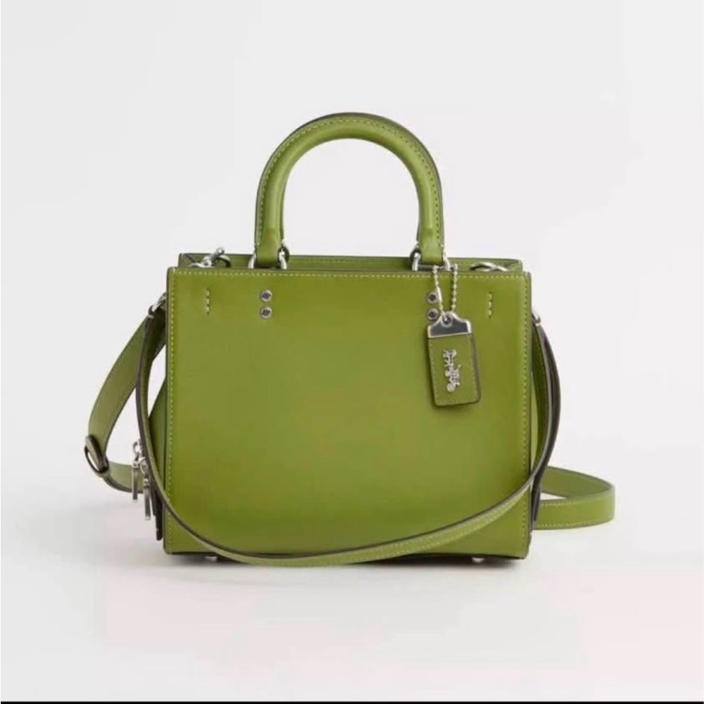 COACH Women's handbag Dark Lime Green)